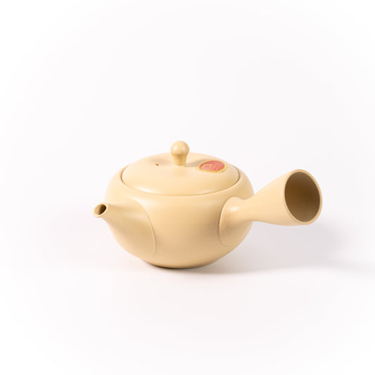 Teapot "Japanese Tea Instructor Certified Product" 260cc Cream Color